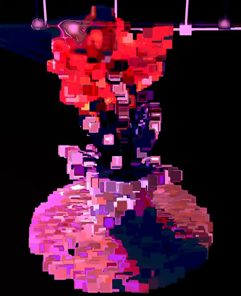 3D scan of an orchid with procedural attractor animation